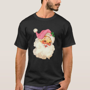 Camiseta Papá Noel Rosa Soño Con Un Navidad Rosa