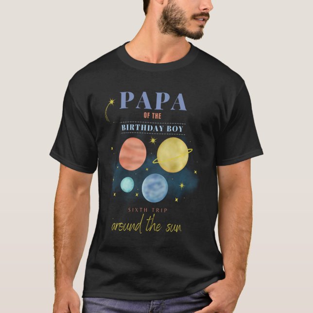 Camiseta Papá Noel Sexto Viaje De Cumpleaños Alrededor Del  (Anverso)