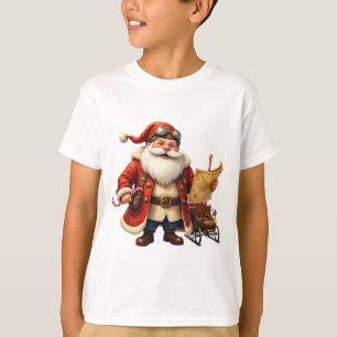 Camiseta Papá Noel Steampunk – Aventura Navideña Vintage
