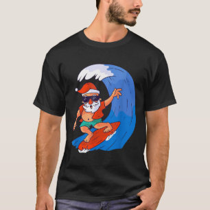 Camiseta Papá Noel surfista regalo de Navidad X-mas