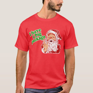 Camiseta Papá Noel tiene un paquete grande