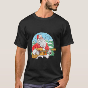 Camiseta Papá Noel tocando guitarra Padre Guay Navidad L