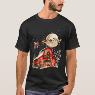 Camiseta Papá Noel Tractor Vacas Granja Granjero Navidad Di