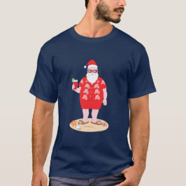 Camiseta Papá Noel tropical