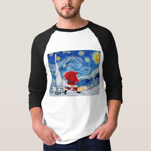 Camiseta Papá Noel viene, Navidades T-Shirt (Anverso)
