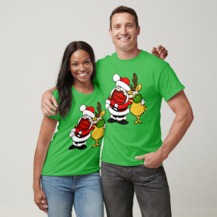 Camiseta Papá Noel y los renos Cara Máscara Pals Xmas, ZSD