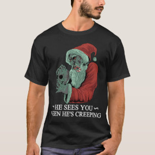 Camiseta Papá Noel Zombie Horror Krampus Navidad