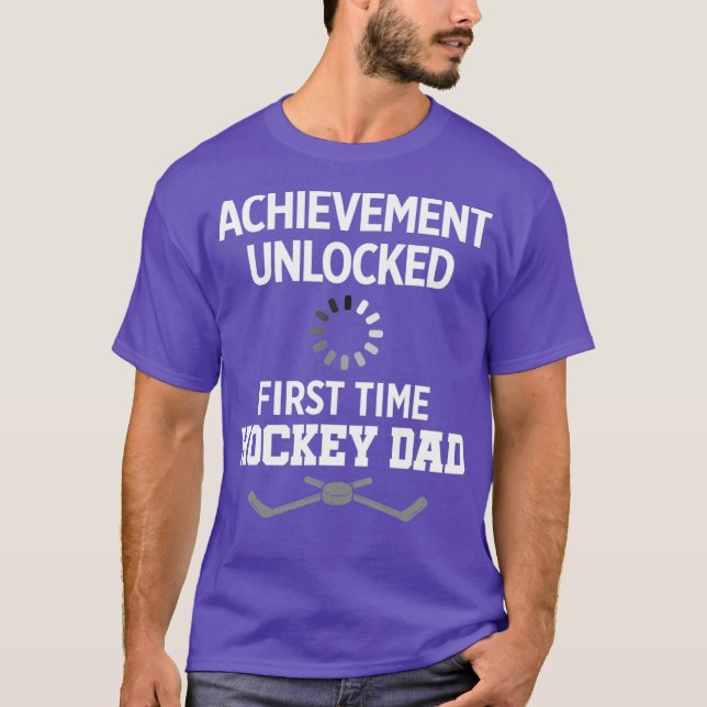Camiseta Papá nuevo es la primera vez que juega al hockey (Anverso)