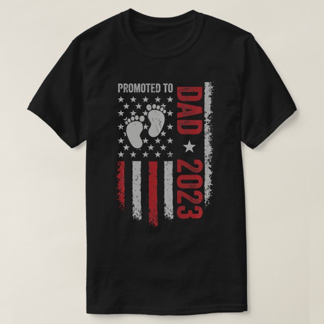 Camiseta Papá Nuevo promocionado a Papi 2023 (Diseño del anverso)