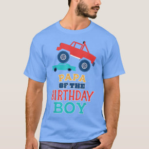 Camiseta Papa Of The Birthday Boy Monster Truck Matching Fa