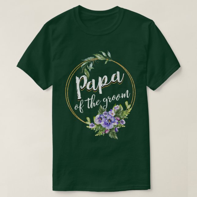 Camiseta Papa Of The Groom Wedding Bachelor Party Papa Matc (Diseño del anverso)