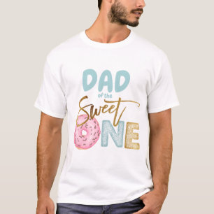 Camiseta Papa of the Sweet One First Birthday Donut Theme C