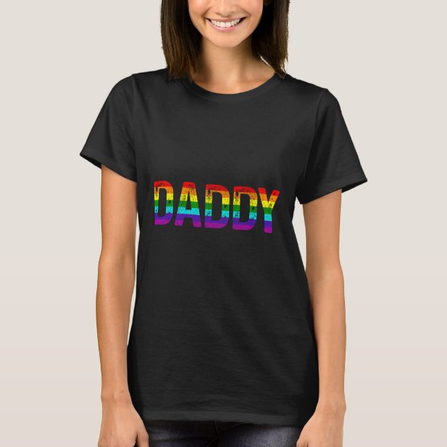 Camiseta Papá Orgullo Gay Mes Lgbtq Padres Día Arcoiris Fl (Anverso)