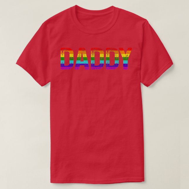 Camiseta Papá Orgullo Gay Mes Padres LGBTQ Día Arcoiris Cae (Diseño del anverso)
