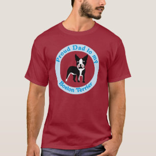 Camiseta Papá orgulloso a una Boston Terrier