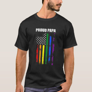 Camiseta Papa Orgulloso Abuelo Papá Bandera de Arcoíris Org