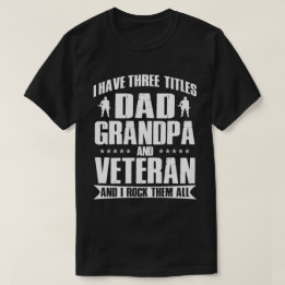 Camiseta Papá orgulloso, abuelo y veterano regalo para él