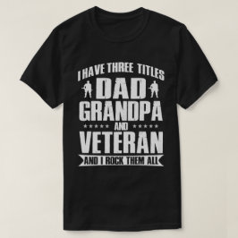 Camiseta Papá orgulloso, abuelo y veterano regalo para él