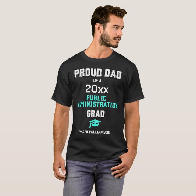 Camiseta PAPÁ ORGULLOSO ADMINISTRACIÓN PÚBLICA 2026 Graduac (Anverso completo)