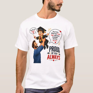 Camiseta Papá Orgulloso Celebrando la Graduación Académica