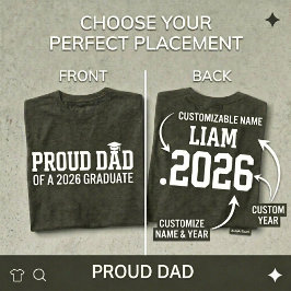 Camiseta PAPÁ ORGULLOSO • Clase de 2026 Graduación Personal