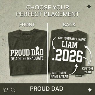 Camiseta PAPÁ ORGULLOSO • Clase de 2026 Graduación Personal