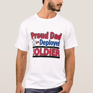 Camiseta Papá orgulloso de encargo de un soldado desplegado