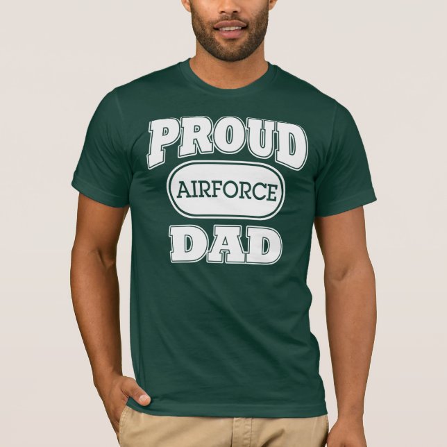 Camiseta Papá orgulloso de la fuerza aérea (Anverso)