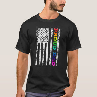 Camiseta Papá orgulloso de la lesbiana gay LGBT