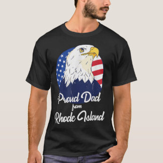Camiseta Papá orgulloso de Rhode Island Feliz Día del Padre