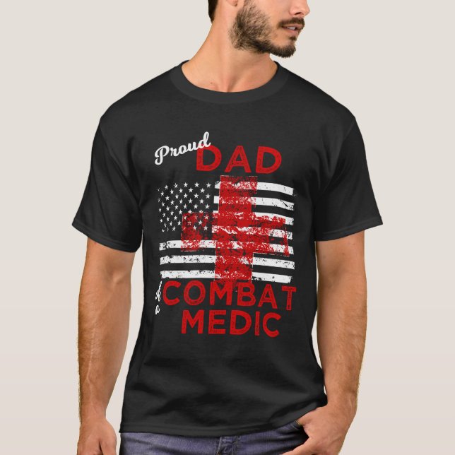 Camiseta Papá orgulloso de un médico del combate (Anverso)