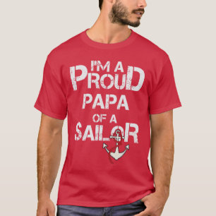 Camiseta Papa Orgulloso de un Niño Marinero amigos retro