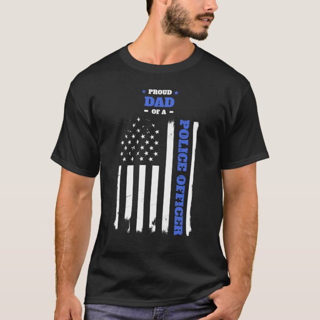 Camiseta Papá orgulloso de una bandera apenada del oficial (Anverso)