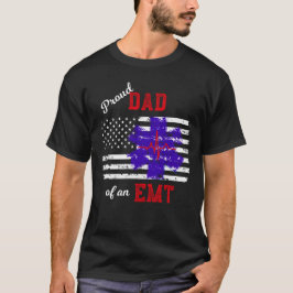 Camiseta Papá orgulloso de una bandera del paramédico de