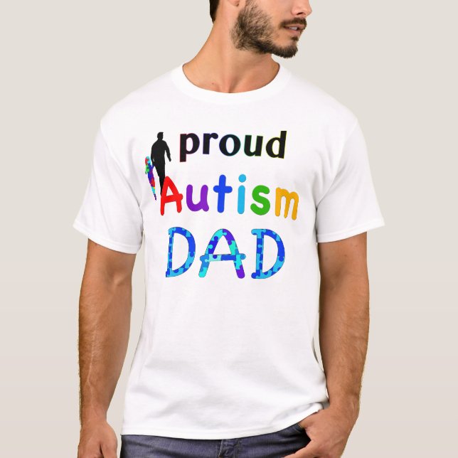 Camiseta Papá orgulloso del autismo (Anverso)