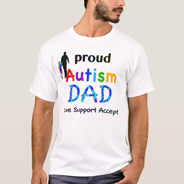 Camiseta Papá orgulloso del autismo (Anverso)