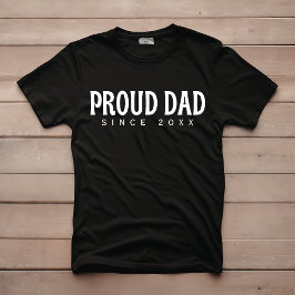 Camiseta Papá Orgulloso Desde 20XX Minimalista Moderna