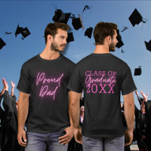 Papa Orgulloso Graduado Neon Rosa