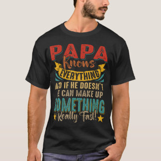 Camiseta Papa Orgulloso Lo Sabe Todo Si No Lo Sabe Él Puede