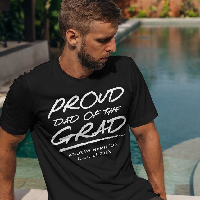 Camiseta Papá Orgulloso Moderno de la Graduada (Subido por el creador)