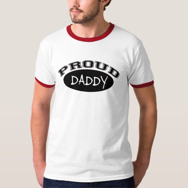 Camiseta Papá orgulloso (negro) (Anverso)