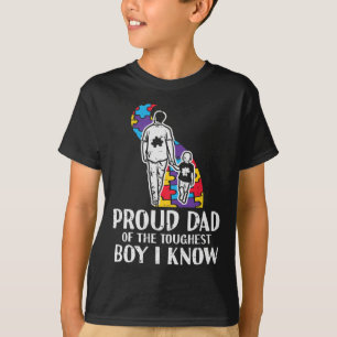 Camiseta Papá orgulloso niño más duro autismo conciencia de