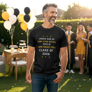 Camiseta Papá Orgulloso Su Era de Graduada Clase de 2026