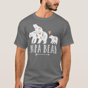 Camiseta Papa oso con 2 cachorros Shirt Papa oso gemelo pap