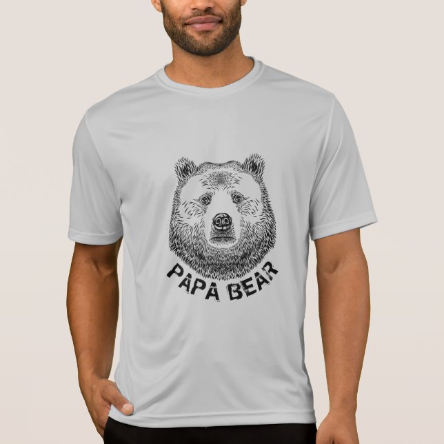 Camiseta Papa Oso, Ilustracion de mano dibujada (Anverso)
