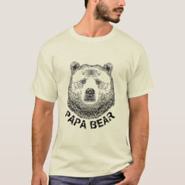 Camiseta Papa Oso, Ilustracion de mano dibujada