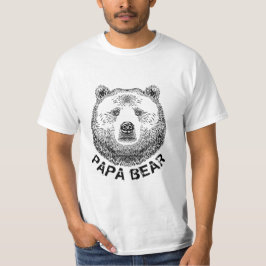 Camiseta Papa Oso, Ilustracion de mano dibujada