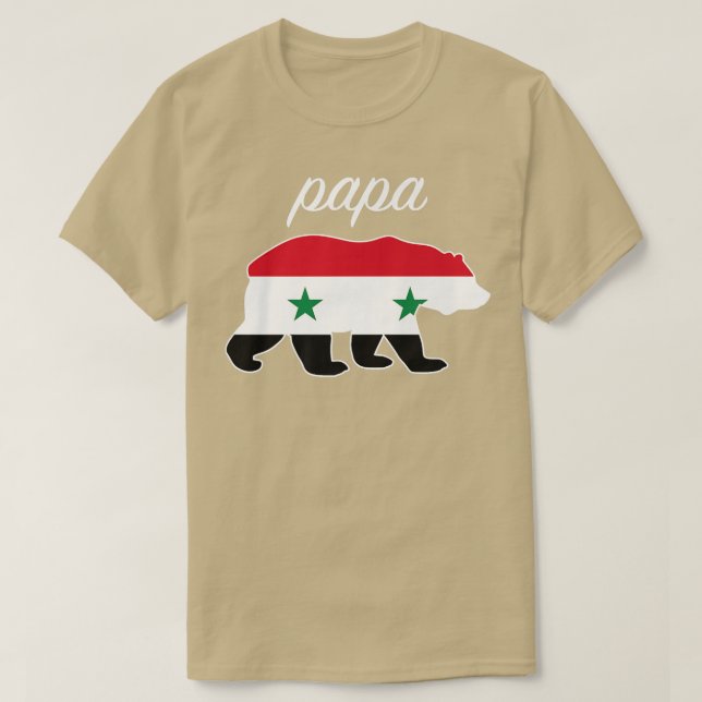 Camiseta Papa oso la bandera siria de Siria Roots Premium d (Diseño del anverso)