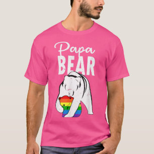 Camiseta Papa Oso Orgullo Gay Bandera Arcoiris Campamento d