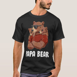 Camiseta Papa Oso Papa De Los Hermanos Gemelos Hija Hijo Pa